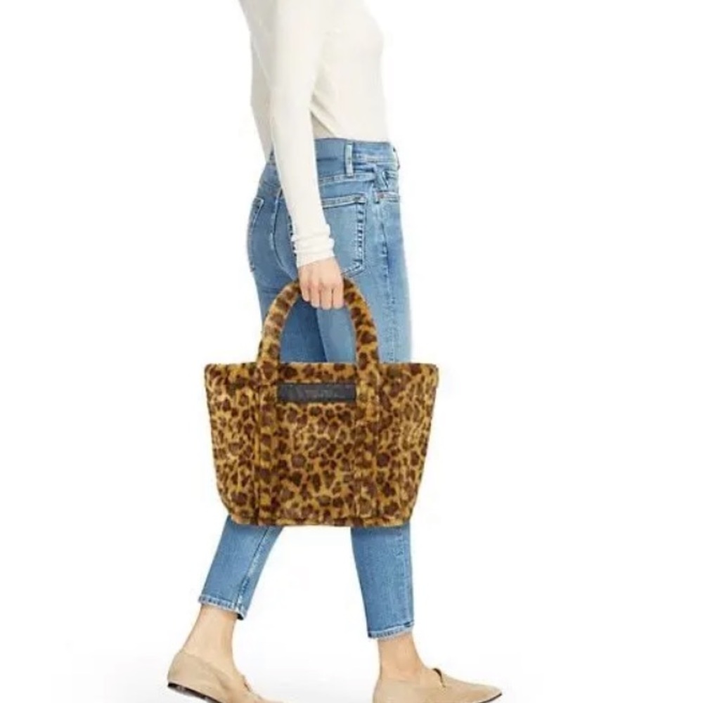 RAG & BONE Small Cloud Leopard Print Faux Fur Tote - Picture 6 of 16